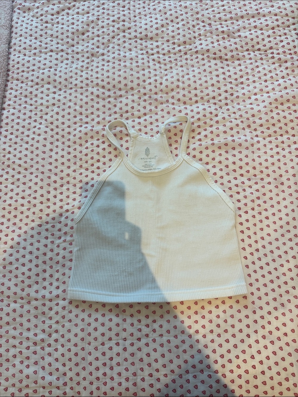 FP Movement by Free People white Ribbed Halter Tank Top